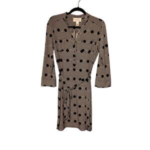 Donna Morgan Black and White Geometric Mini Dress